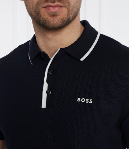 BOSS Slim-Fit Piqué Polo Shirt with Contrast Tipping