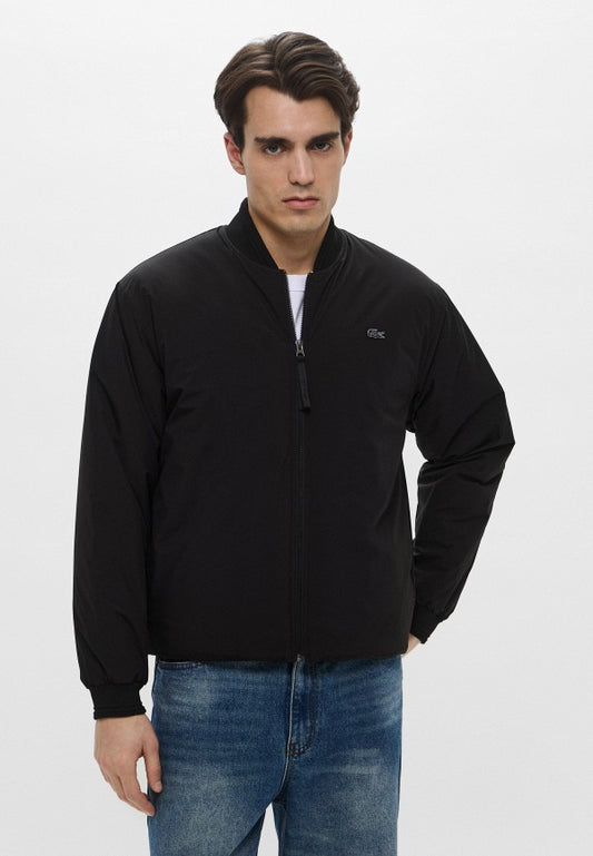 Lacoste Men's Classic Zip-Up Bomber Jacket - Black