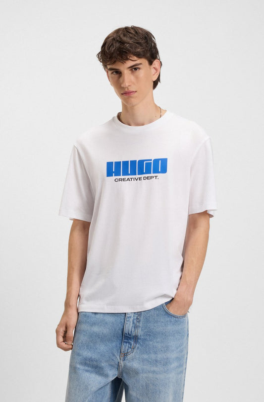 HUGO Relaxed-Fit Cotton T-Shirt with "Creative Dept." Block Logo
