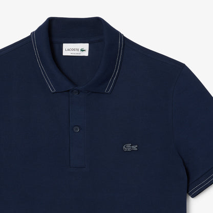 Lacoste Slim Fit Contrast Stitch Cotton Piqué Polo Shirt