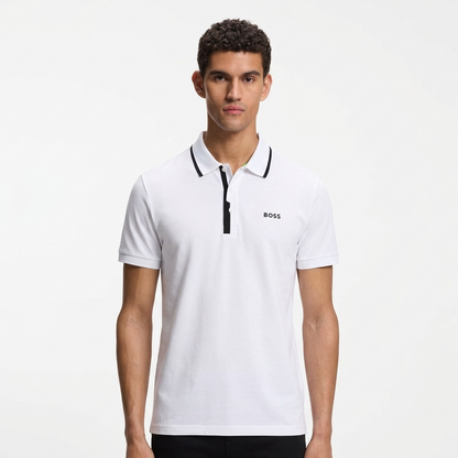 BOSS Slim-Fit Polo Shirt in Performance Cotton with Contrast Placket