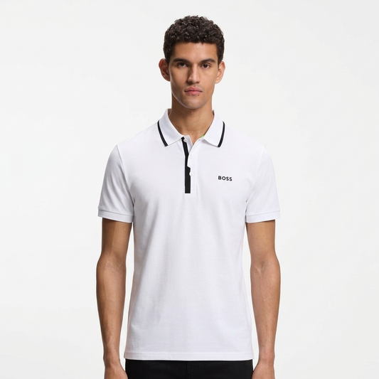 BOSS Slim-Fit Polo Shirt in Performance Cotton with Contrast Placket