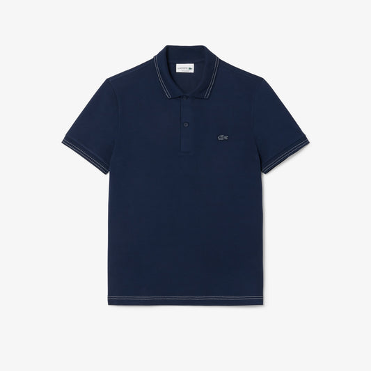 Lacoste Slim Fit Contrast Stitch Cotton Piqué Polo Shirt