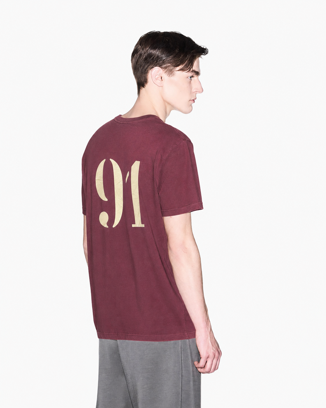 Armani Exchange Regular-Fit Cotton Heritage T-Shirt in Burgundy