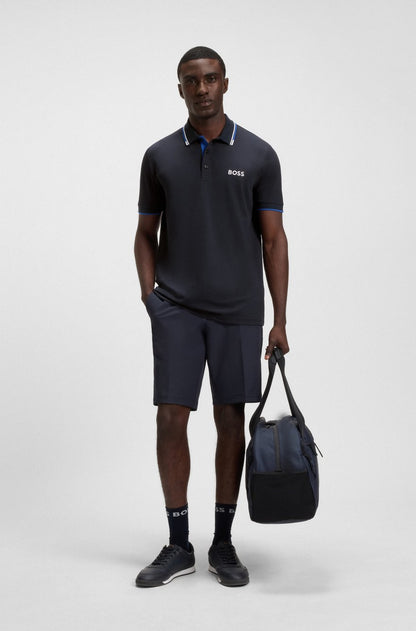 BOSS Slim-Fit Polo Shirt in Performance Piqué with Contrast Accents