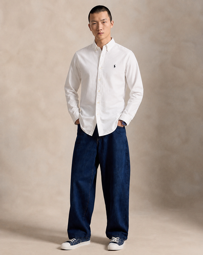Polo Ralph Lauren Slim-Fit Cotton Oxford Button-Down Shirt - White