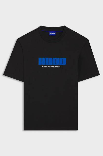 HUGO Relaxed-Fit Cotton T-Shirt with "Creative Dept." Block Logod