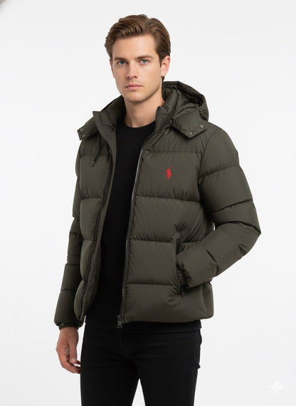 Polo Ralph Lauren Hooded Puffer Jacket with Red Pony