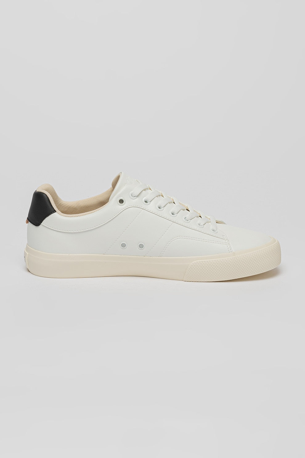 BOSS Men's Seth Low-Top Leather Sneakers – Open White & Camel