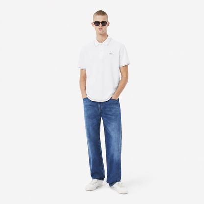 Lacoste Men's Contrast Tipped Petit Piqué Polo Shirt – Slim Fit