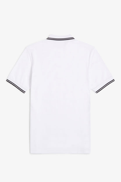 Fred Perry M3600 Twin Tipped Polo Shirt – White & Black