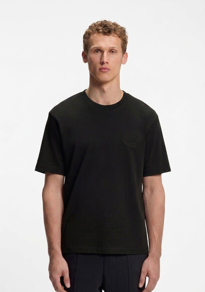 BOSS Relaxed-Fit T-Shirt in Mercerized Heavyweight Cotton – Black