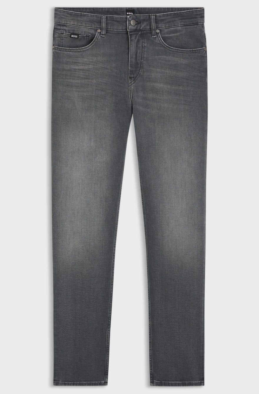 DELAWARE SLIM-FIT JEANS IN SUPER-SOFT GREY DENIM