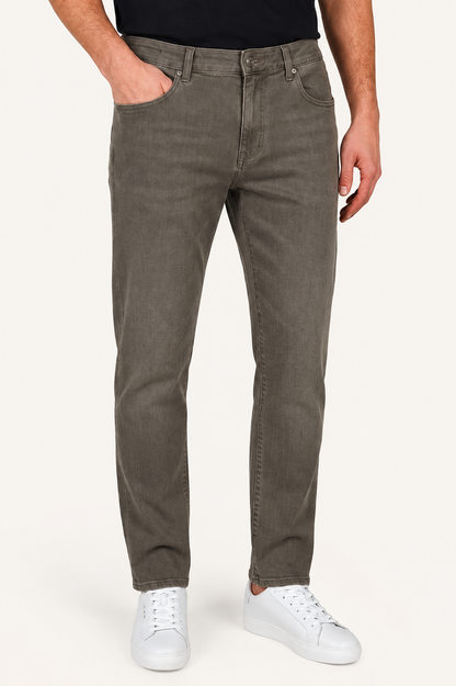 Paul & Shark - Slim-Fit Garment-Dyed Jeans in Grey Olive