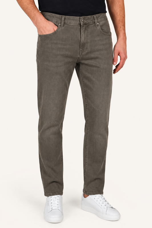 Paul & Shark - Slim-Fit Garment-Dyed Jeans in Grey Olive