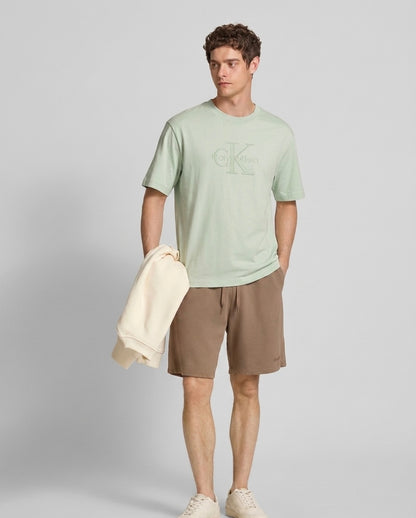 Calvin Klein Relaxed Monogram Logo T-Shirt – Sage Green