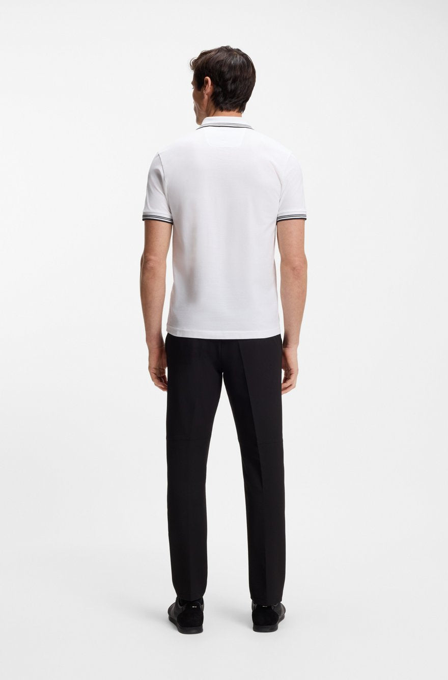 BOSS Slim-Fit Polo Shirt in Piqué Cotton with Contrast Tipping