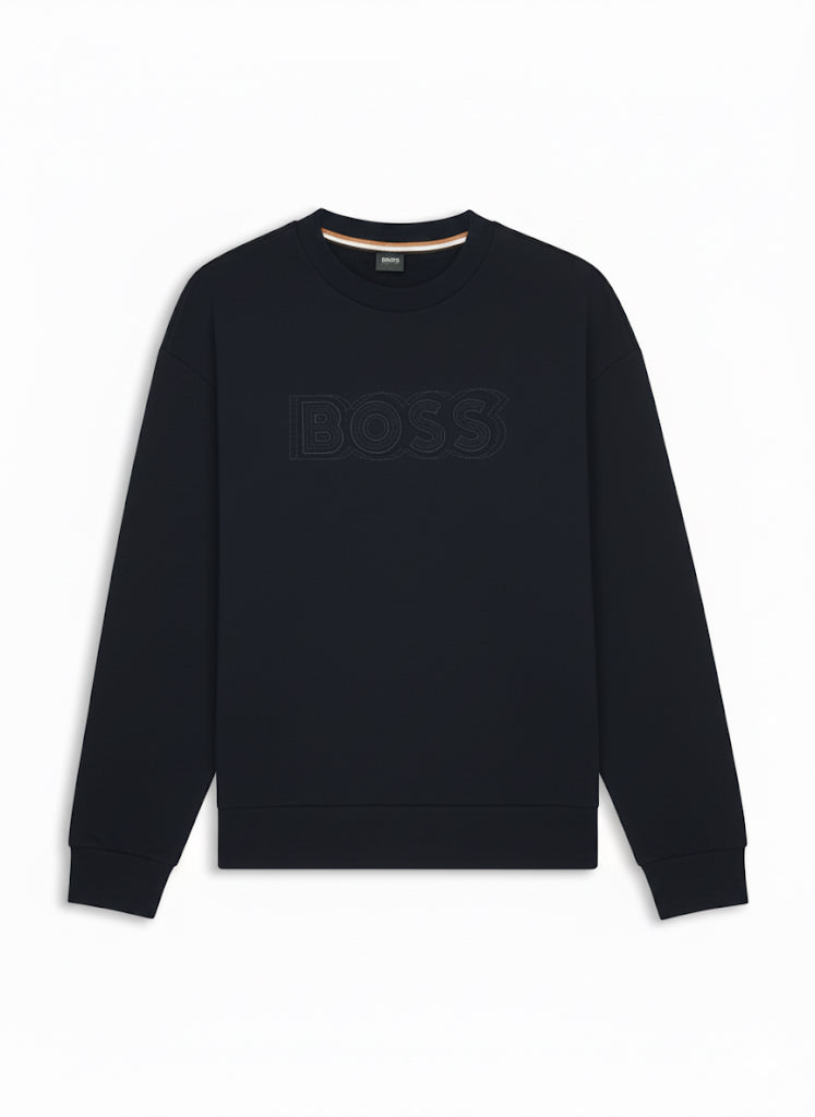 TONAL-LOGO SWEATSHIRT IN COTTON BLEND