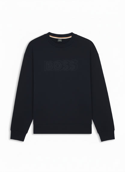 TONAL-LOGO SWEATSHIRT IN COTTON BLEND